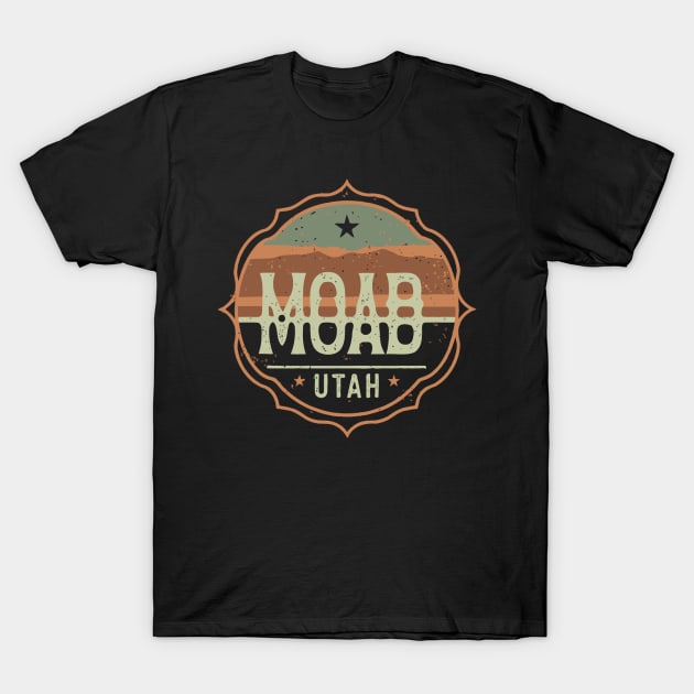 Moab Utah Vintage Retro Badge T-Shirt by Trendsdk